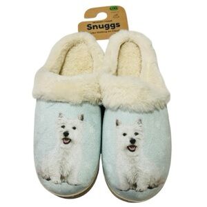 Snuggs Memory Foam Westie Slippers Size L-XL US 8.5-11 Indoor Outdoor slipper